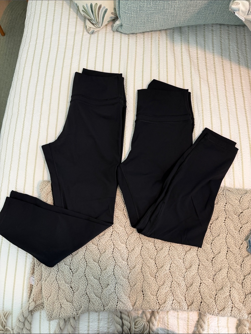 CRZ YOGA Black High-Waist Performance Leggings - Pair